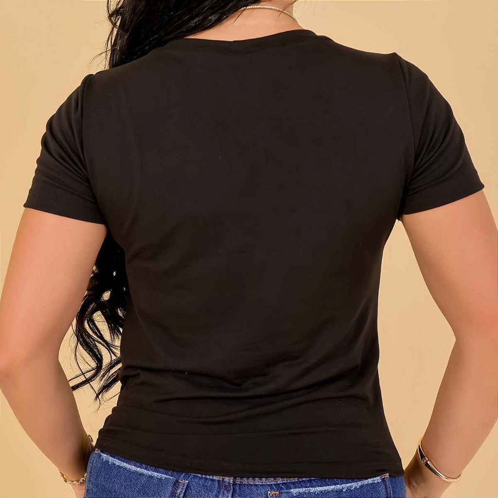 Blusa Feminina T-shirt  Manga Princesa